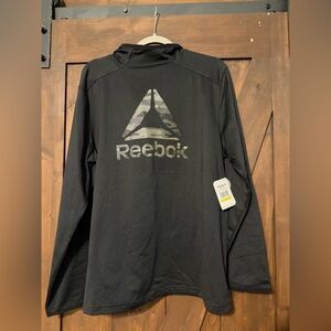 Reebok black men large hoodie NWT